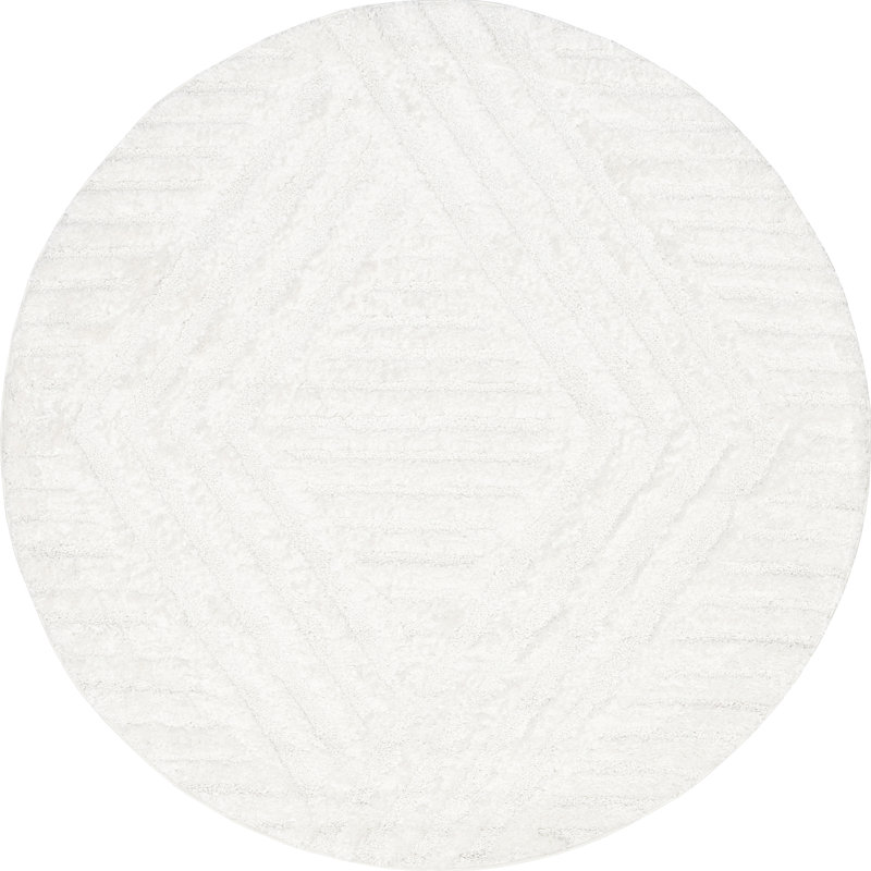 Geometric Shag Tassel Area Rug, Runner 2'6" x 6'