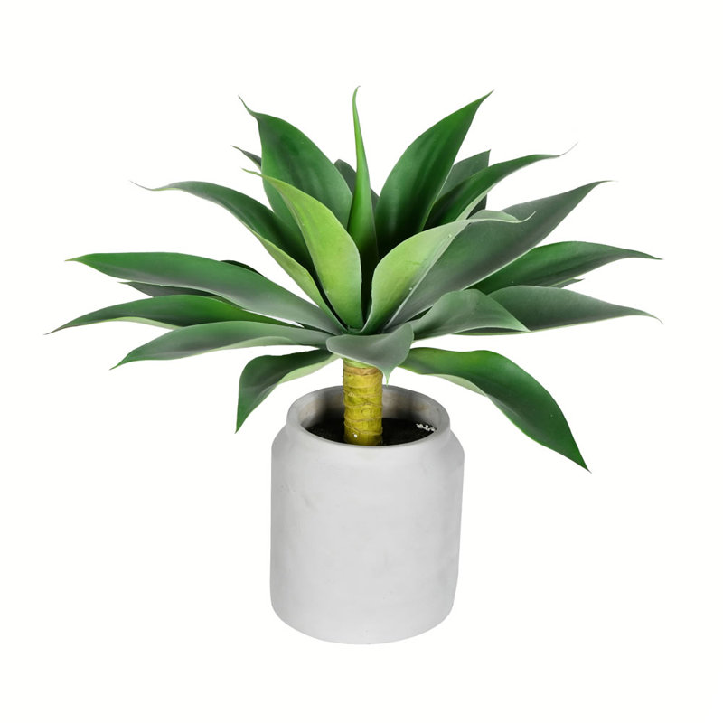 18 " H Faux Agave Plant in Porcelain Planter