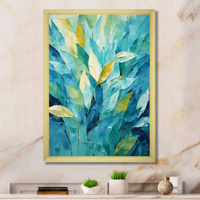 «Blue Tropical Plants Mirage 1 - Jungle», art mural