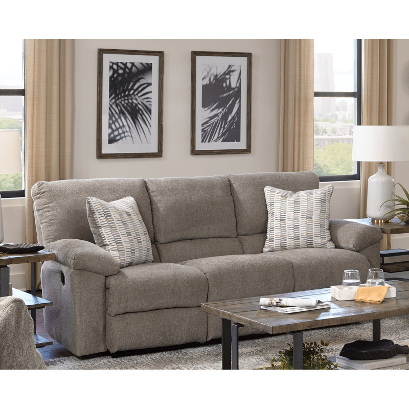 Canapé inclinable Charell, Polyester gris, Courant