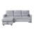 Velvet Reversible Sleeper Sectional Sofa With Storage Chaise And Side Pocket-721238522