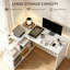 L-Shaped Particle Board / Chipboard Computer Desk