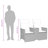 Vidaxl Reclining Garden Sofa Black, Cream White-116119958-116119961