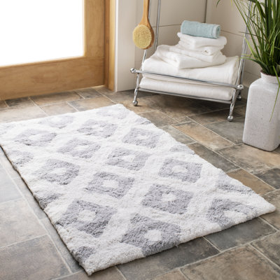 Bradon Bath Hand Tufted Cotton Geometric Rug