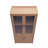Cabbar Bookcase with Adjustable Shelves and Tempered Glass Doors (Set of 3)-1171226696