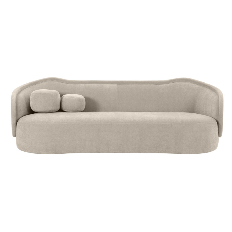 Canapé 92,5 po en velours performance texturé taupe, Taupe