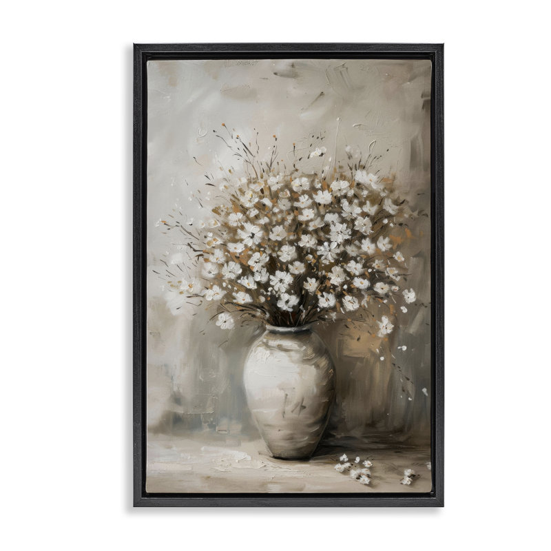  Toile rétro nature morte par LSR Design Studio, H 31 po x l 21 po, Cadre flottant noir de jais