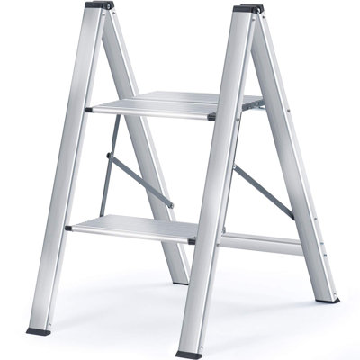 2- Step Aluminum Lightweight Folding Small Step Ladder