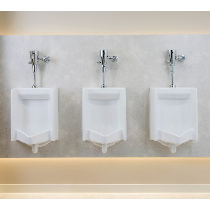 Chrome Battery Powered Sensor-Operated Flush Valve for Urinals