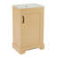 Meuble-lavabo de 20 po avec lavabo, armoire de salle de bain avec porte à fermeture douce, support de rangement et tablette réglable, bois naturel