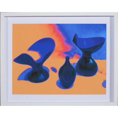 Orange Vases by Michael Wolk - Picture Frame Graphic Art Print on Paper