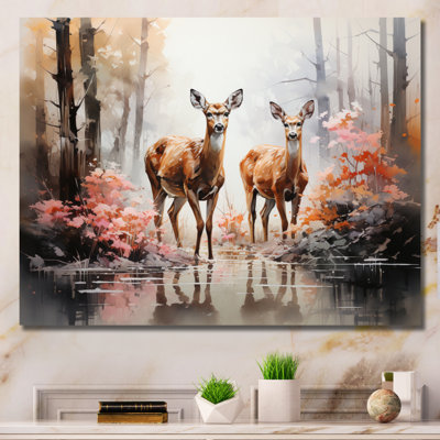 " Deers Whispering Woods I "