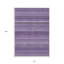 Tapis lavable à rayures 10 po x 14 po lavande et mauve pour l'extérieur