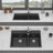 Quartz Composite Double Bowl Kitchen Sink With Workstation Design For Efficient Food Prep And Durable Daily Use.-121960434
