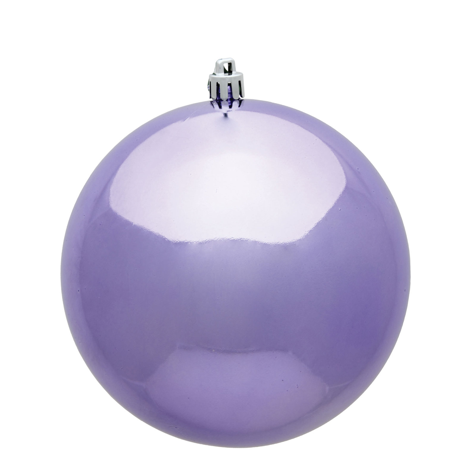 Shatterproof Bauble, Lavender Shiny, 3" H x 3" W x 3" D