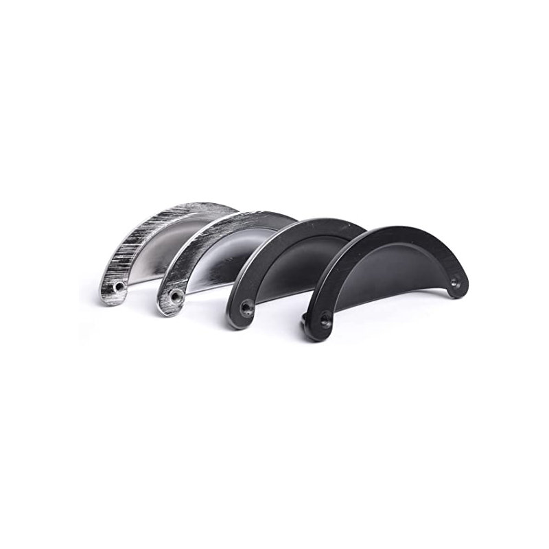 Kitchen Cabinet Door Drawer Cupboard Ariel Cup Handle (Pack Of 5, Black), Pewter