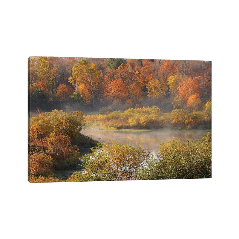 Foggy Autumn Morning by Brian Wolf - Wrapped Canvas Print, 20.32cm H x 30.48cm W x 1.91cm D