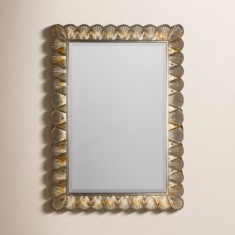 Scalloped Beveled Wall Mirror
