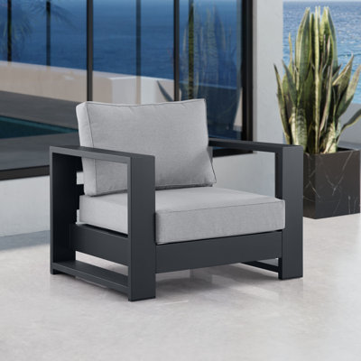 Fauteuil d'extérieur en aluminium 37,40 po Hoyt