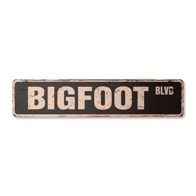 Plaque de rue en aluminium Bigfoot