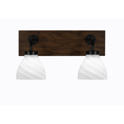 Oxbridge 2 Light Bath Bar - look Metal Finish With 6.25" Clear Bubble Glass