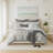 Indali Taupe Standard Cotton 3 Piece Duvet Cover Set-73673833