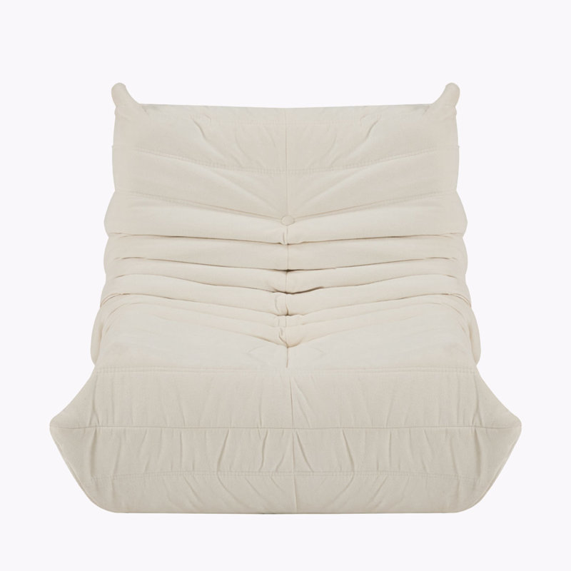 Lounge Chair, Off White Polyester Blend
