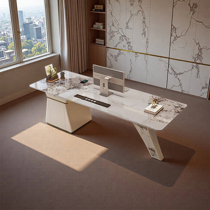 Bureau minimaliste italien haut de gamme, H 29,52 po x l 78,74 po x P 31,49 po