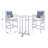 Kirsta 2 - Person Wood Patio Dining Set with Square Table , Cushions Included-1728492822