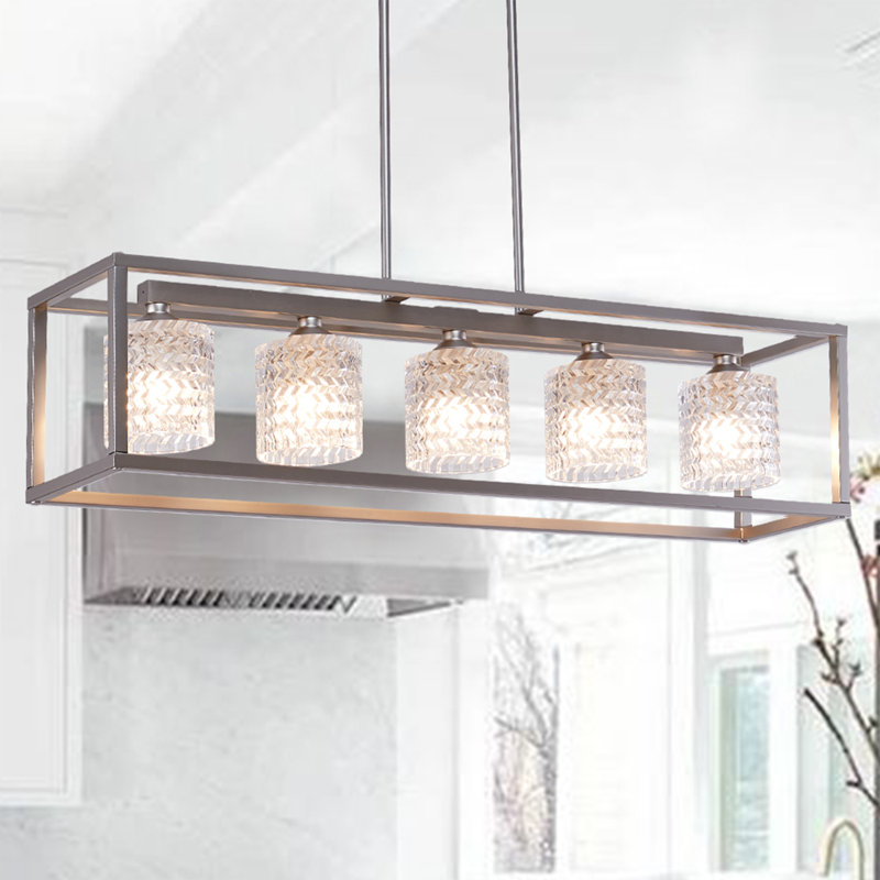 Karpinski 5 - Light Satin Nickel Kitchen Island Pendant