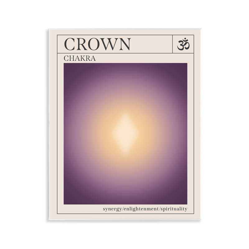 Couronne de chakra, art mural sur plaque, méditation Wild Apple