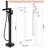 Bathroom Freestanding Waterfall Tub filler , Floor Mount Faucet with Hand Shower-61387017