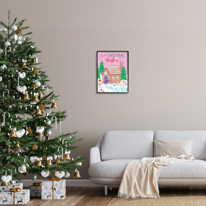 Sweet Christmas Wishes, H 20 po x l 16 po x P 1,5 po, Giclée encadrée noir minuit