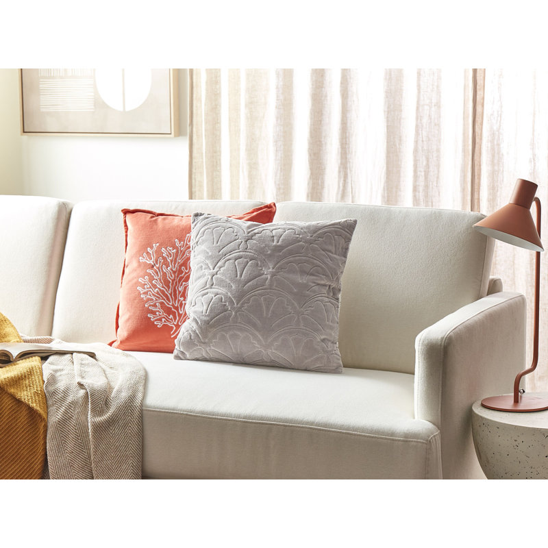 Amity Geometric Grey Square Cushion