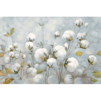 Coton champ bleu gris