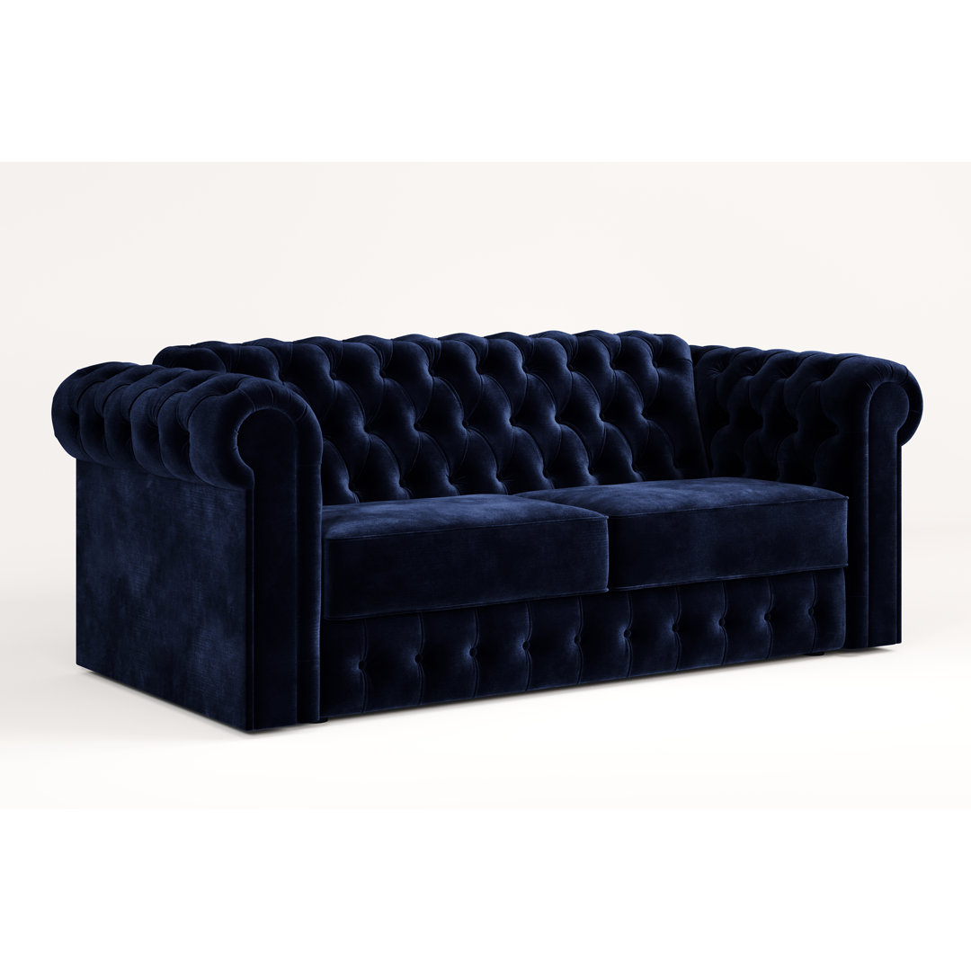 3-Sitzer Schlafsofa Chesterfield aus Samt