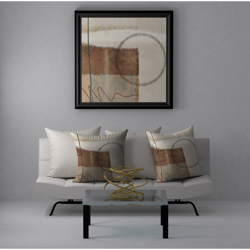 Abstract Reversible Throw Pillow, 20" x 20"