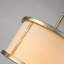 Mini-luminaire suspendu 1 lumière Warrenton - or vieilli, abat-jour ivoire