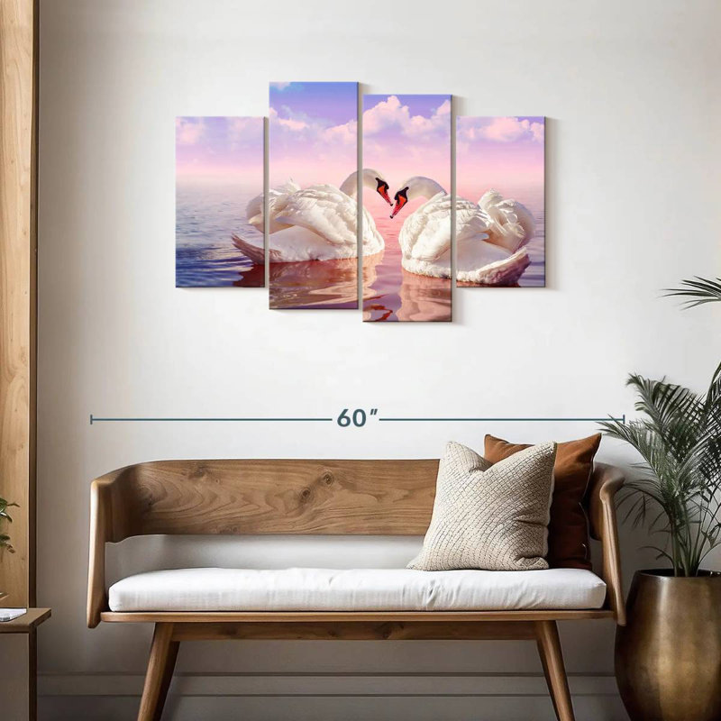 Brampt Two Swans, 27" H x 43" W