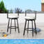 Haahris Patio Swivel Bar Stool with Cushion