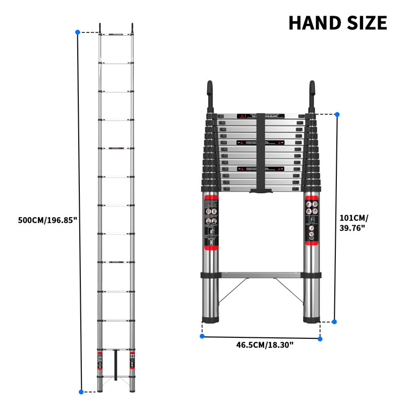 Portable Foldable Stainless Steel 14 ft Blanket Ladder