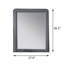 Miroir, tissu gris clair