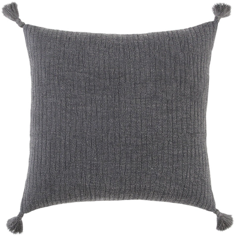 Terracotta Solid Tonal Abstract Throw Pillow, Black