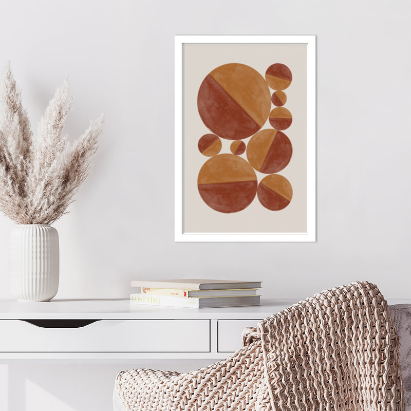 «Paley Burnt Bols» par le studio d'art mural MIUUS, Blanc, H 21 po x l 15 po
