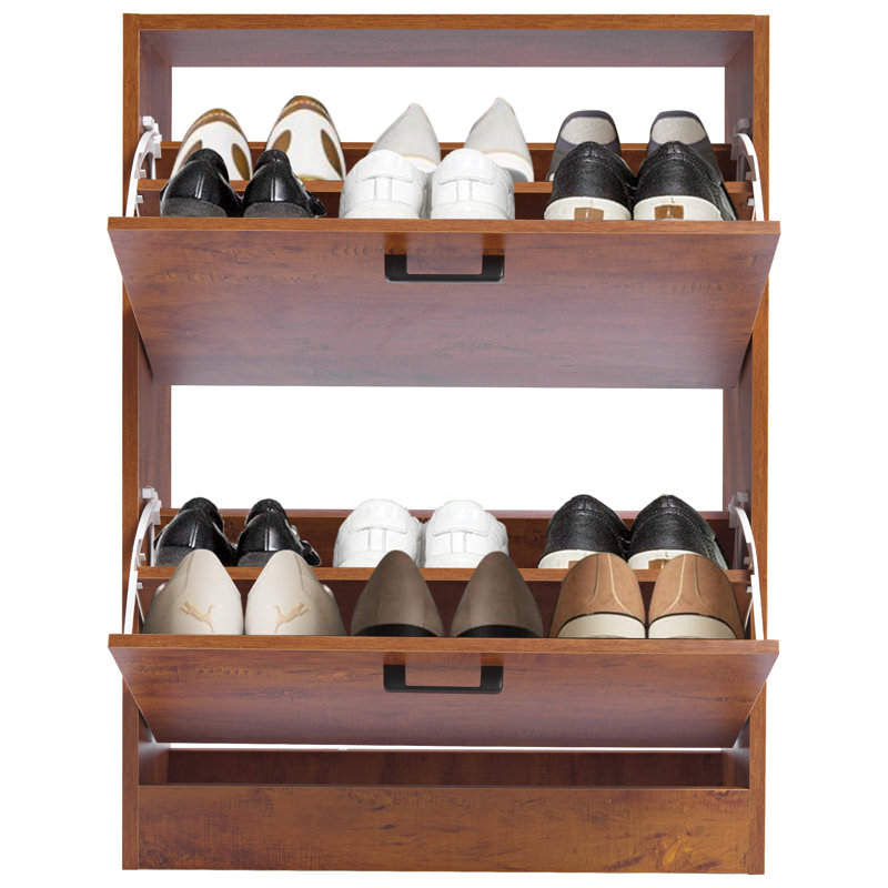 Blisswood 2 Drawer Shoe Storage Cabinet, Oak Wood