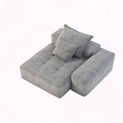 Modular Chenille Sofa DIY Tufted Non-Slip No Assembly