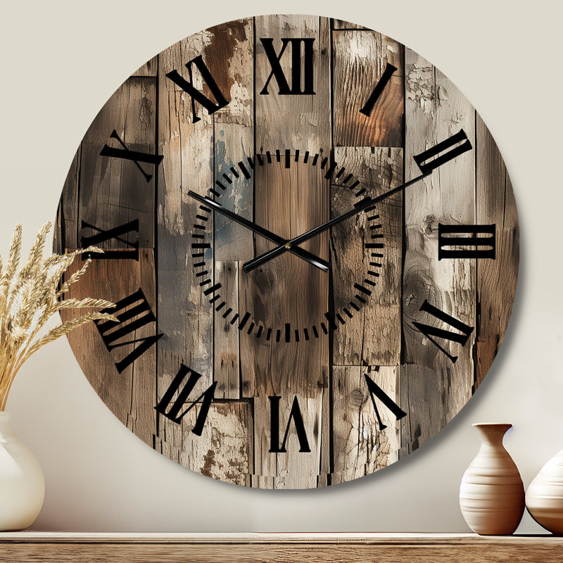 Horloge murale rustique rustique, Médium