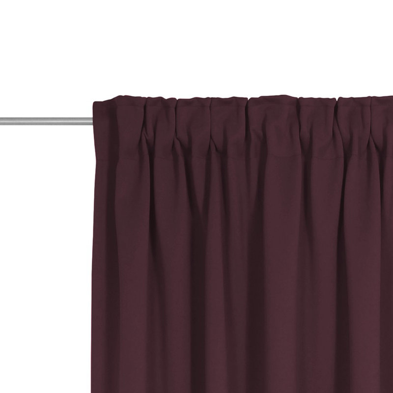 Newbury Room Darkening Single Curtain Panel, 130cm Width x 295cm Drop, Aubergine