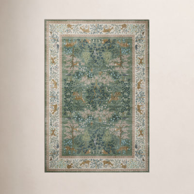 Rifle Paper Co. x Loloi Canopy Sage Blush Floral Rug