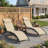 Set Of 2 Outdoor Patio Chaise Lounge Recliners With 5 Position Adjustable Backrest For Poolside Backyard Deck Relaxation Use-1214387415